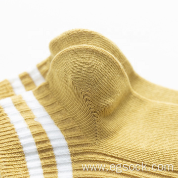 High quality eco-friendly thin stripe ankle boat socks